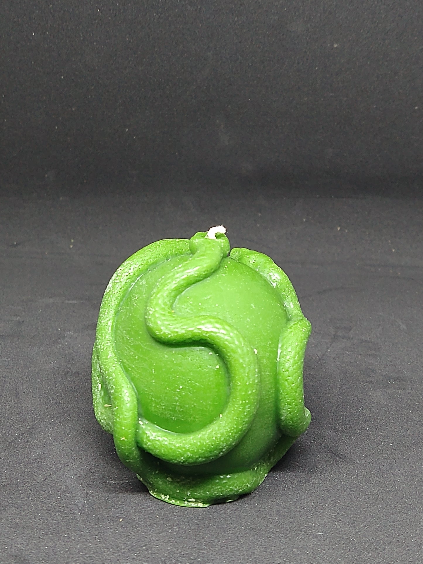 snake skull candle