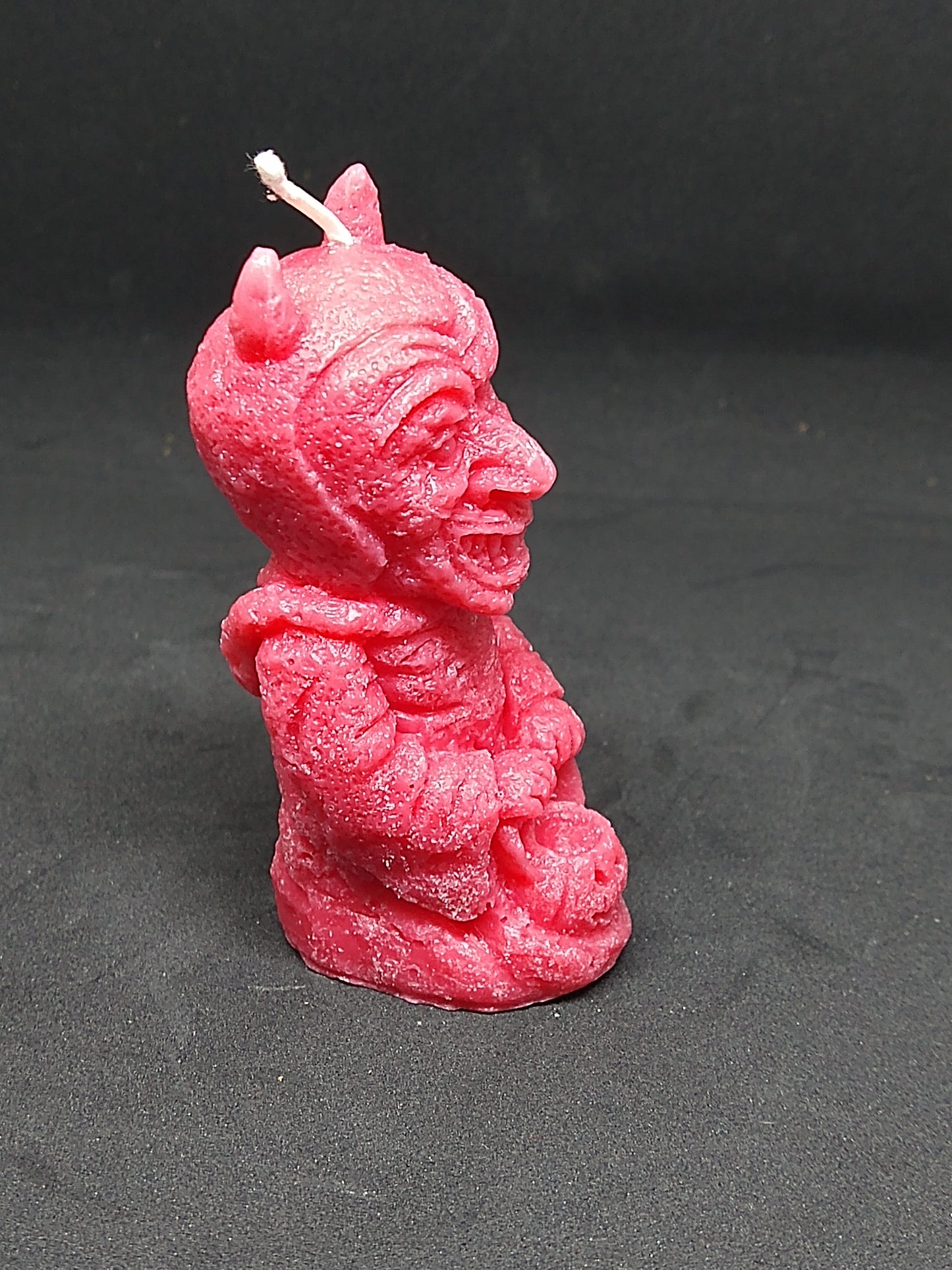 devil trick or treat candle