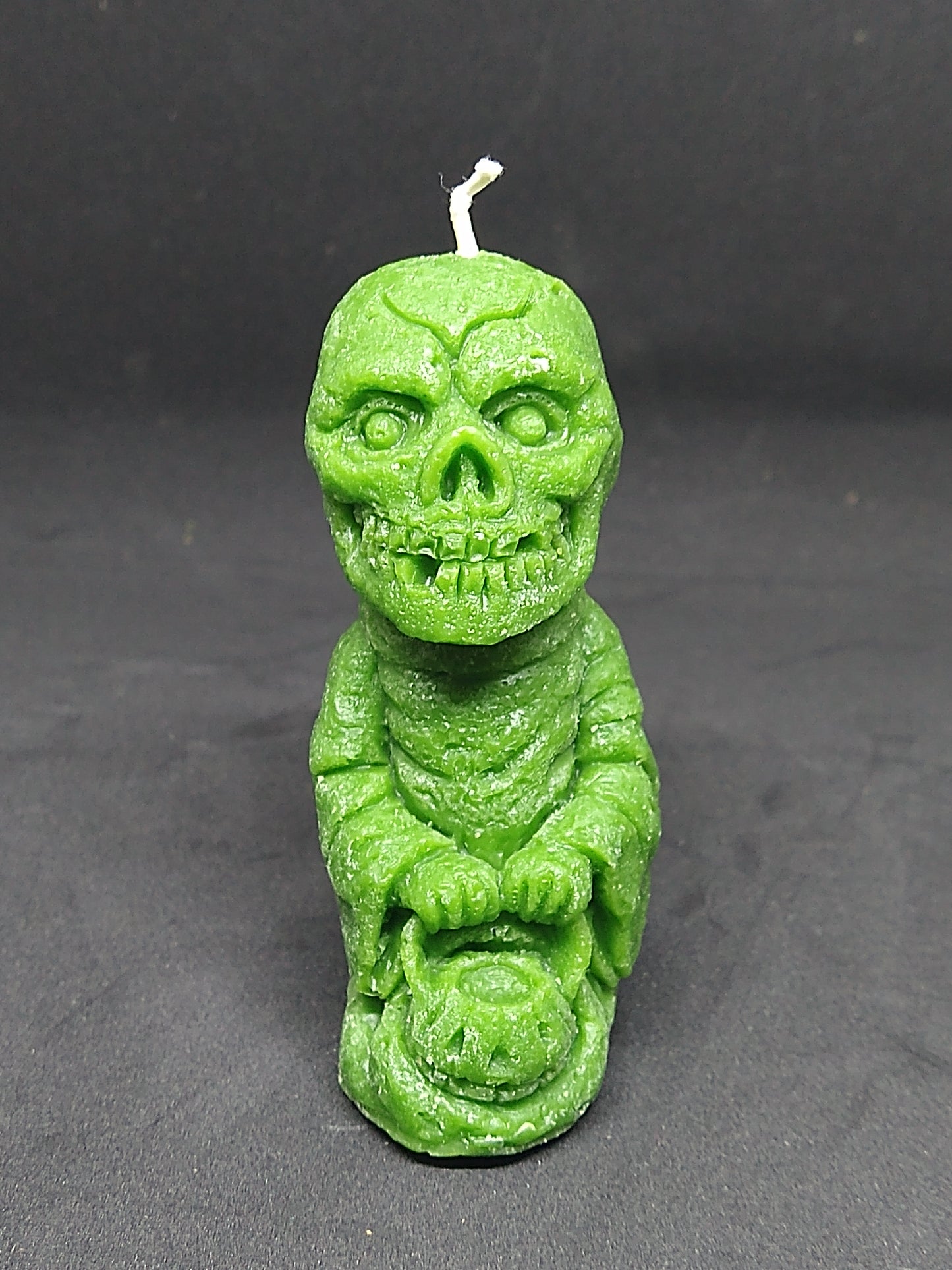 skeleton trick or treat candle