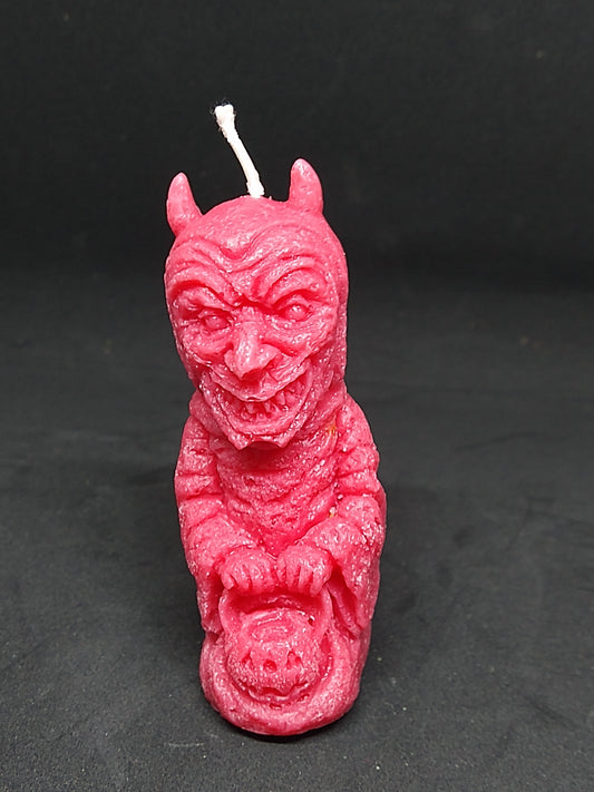 devil trick or treat candle