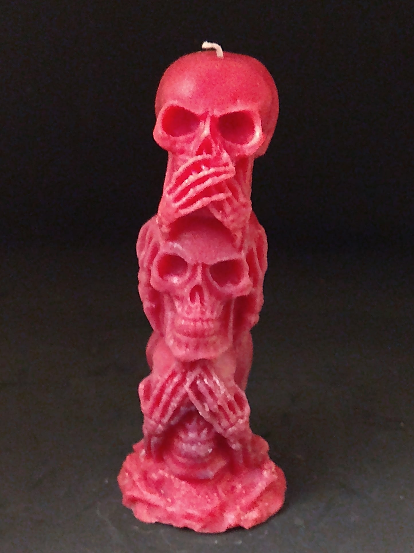 stacked skull candle