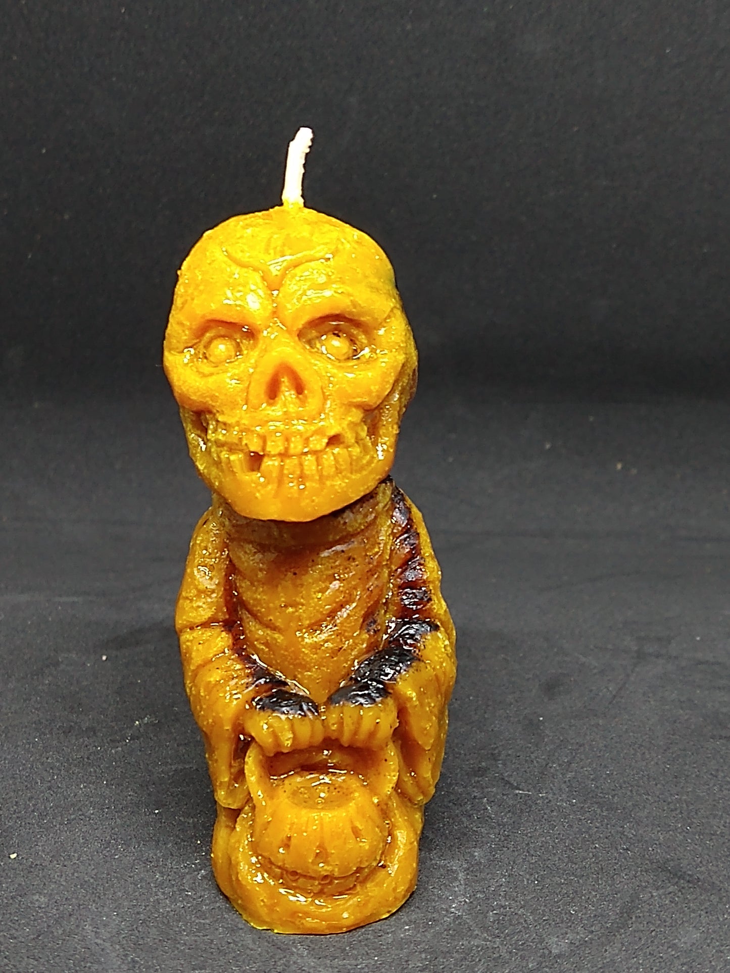 skeleton trick or treat candle