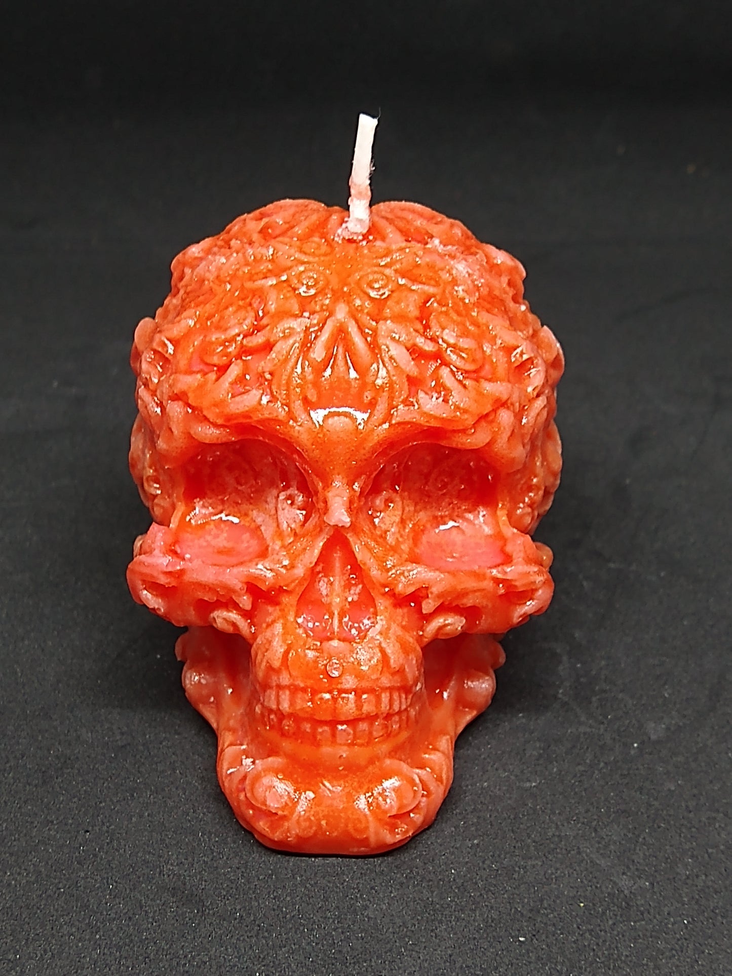 fancy skull candle