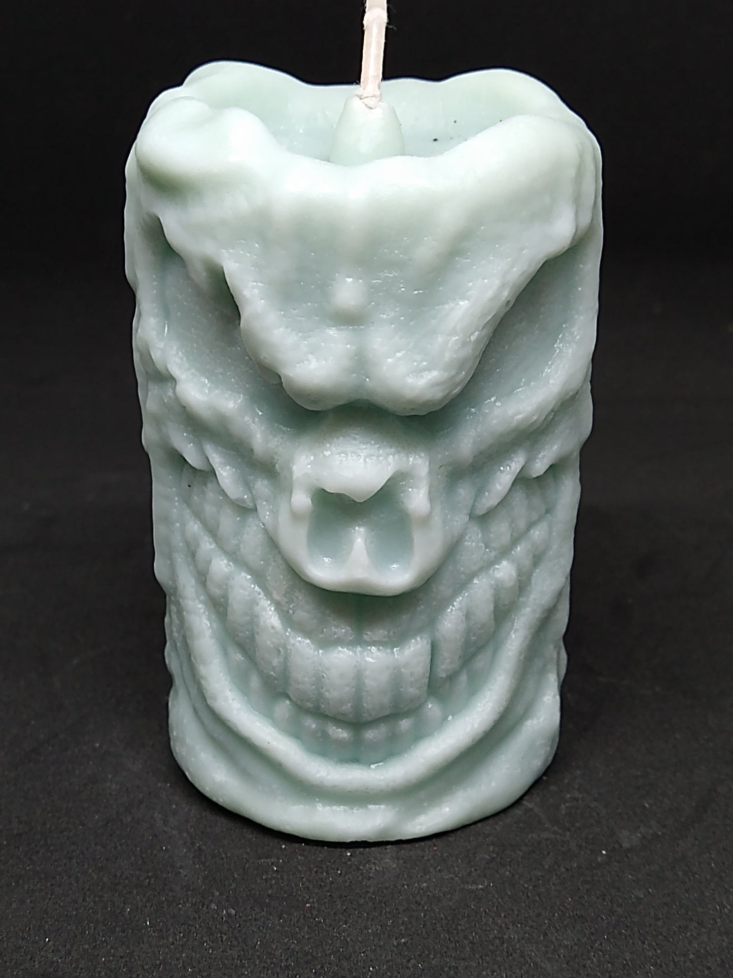 tiki skull candle