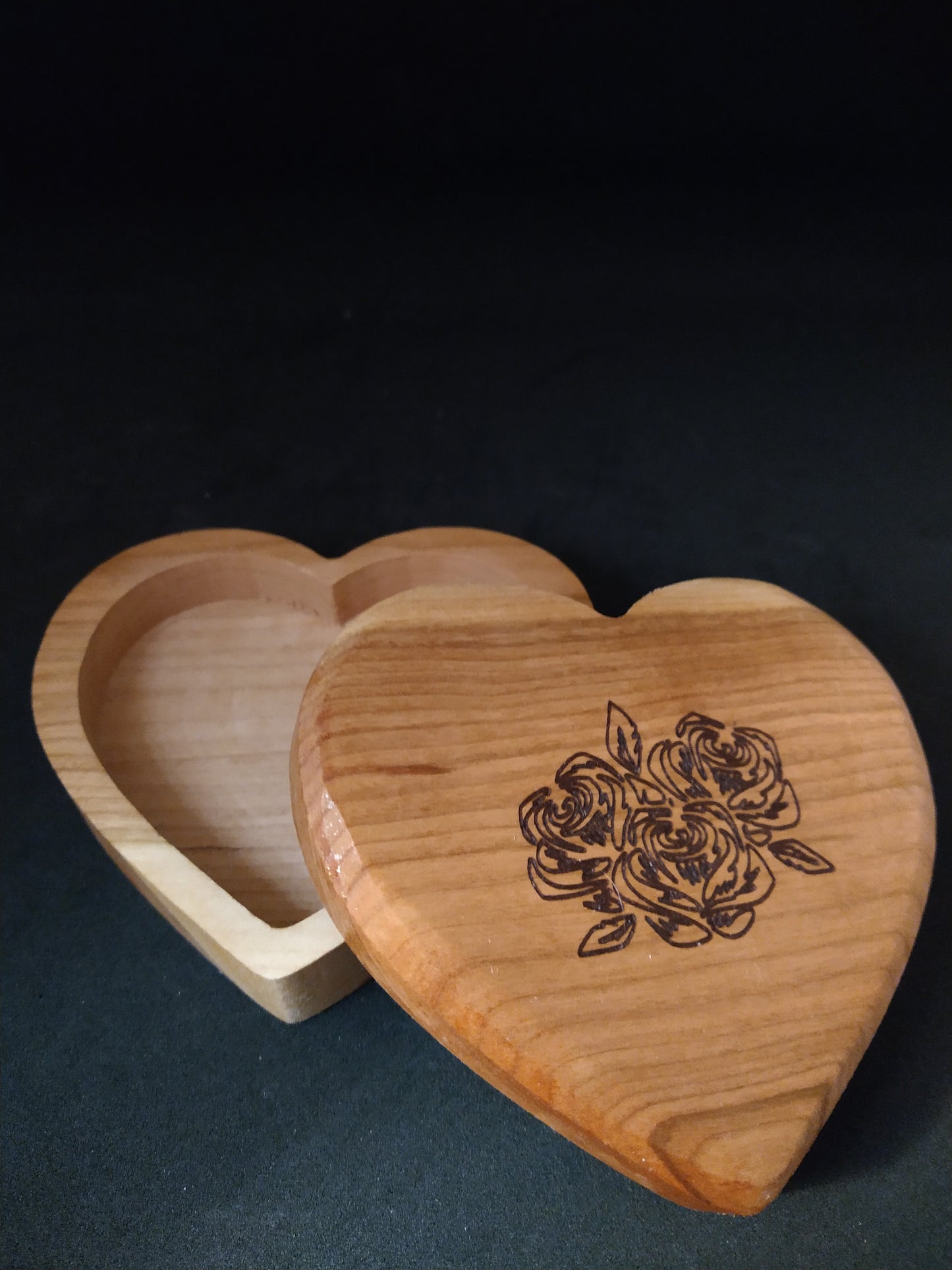 Heart Shaped Wooden Keepsake Box