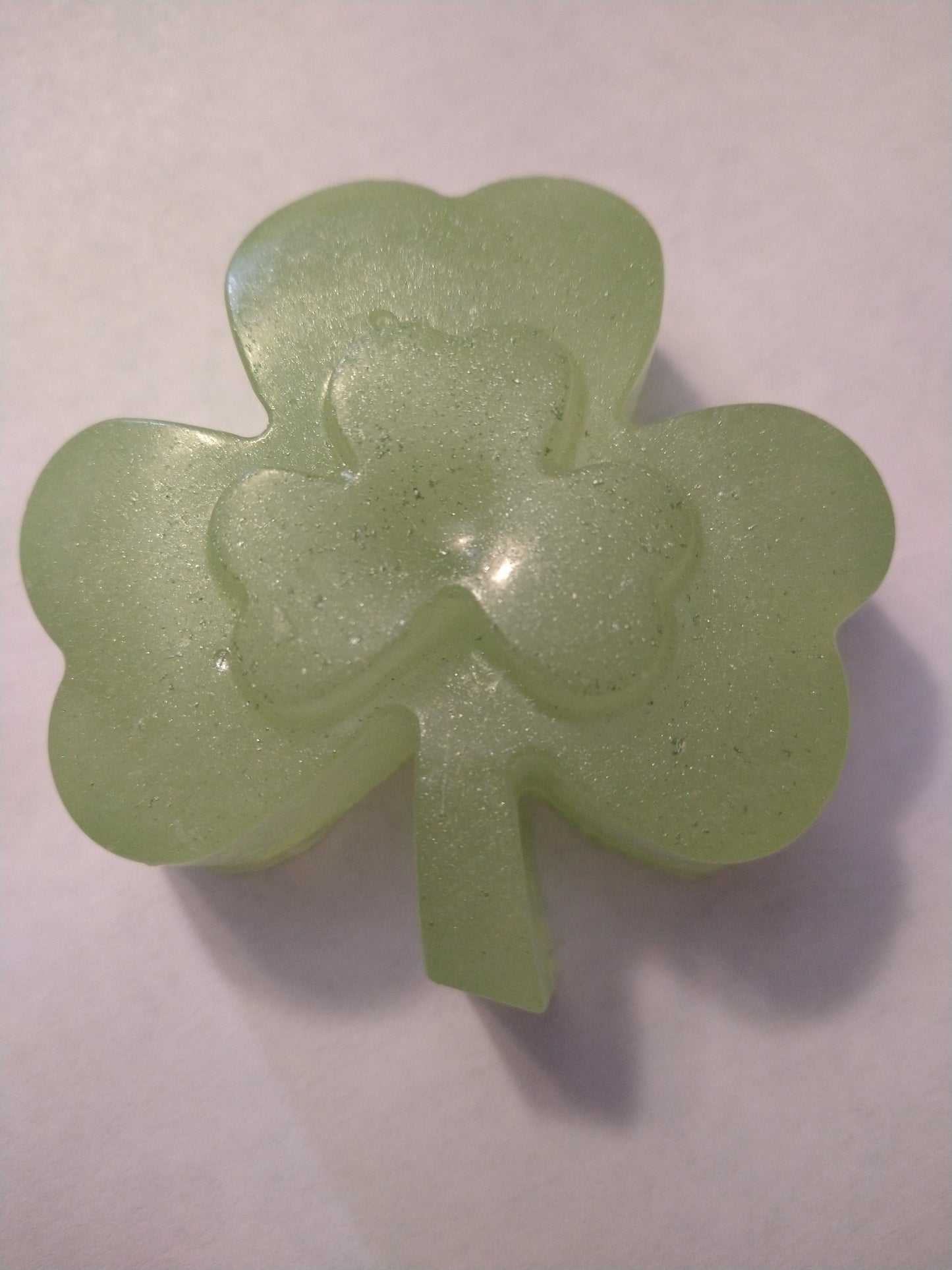 Shamrock shaped scented bar soap