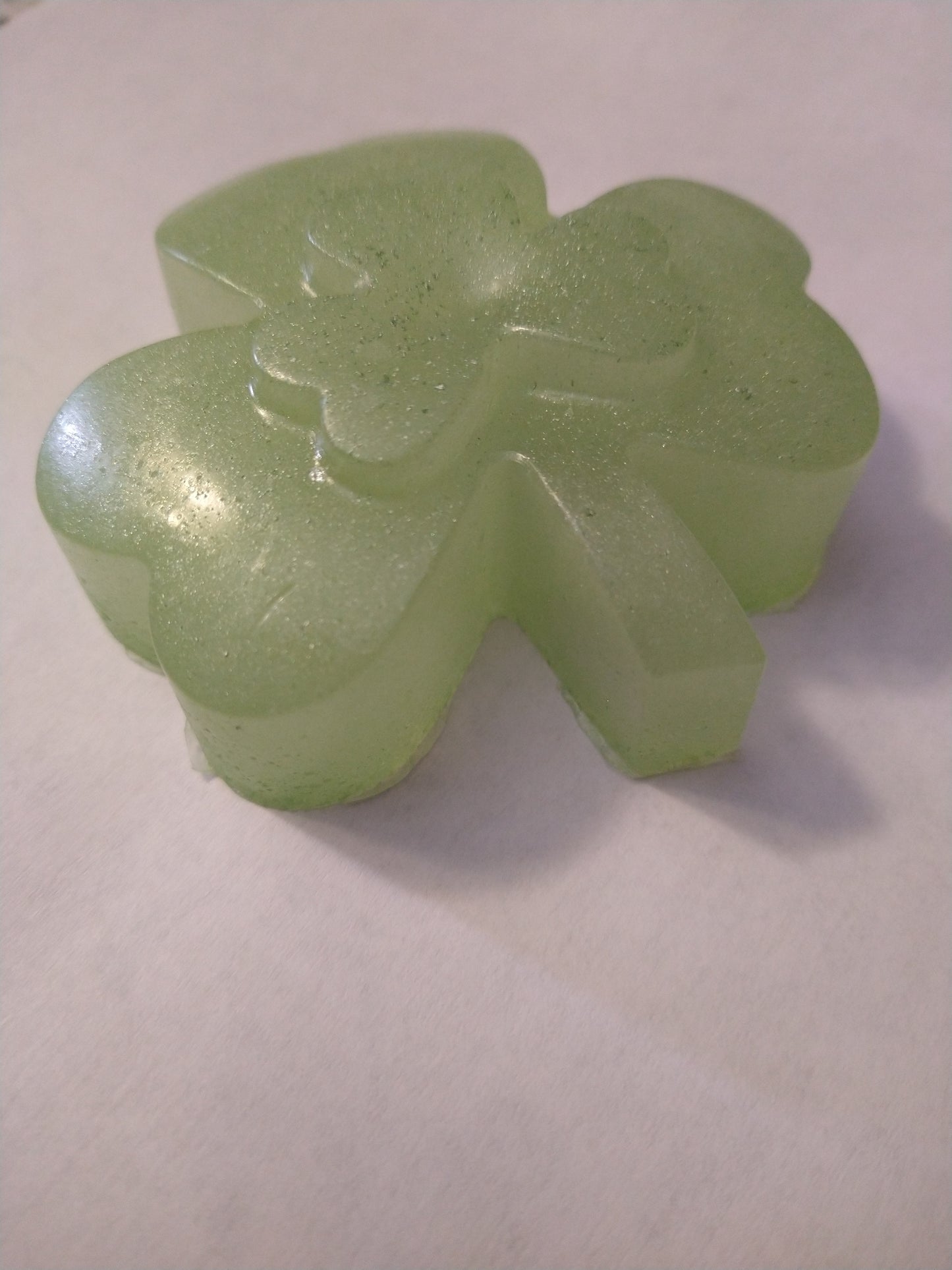 Shamrock shaped scented bar soap